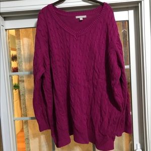Fuschia sweater in size 4X